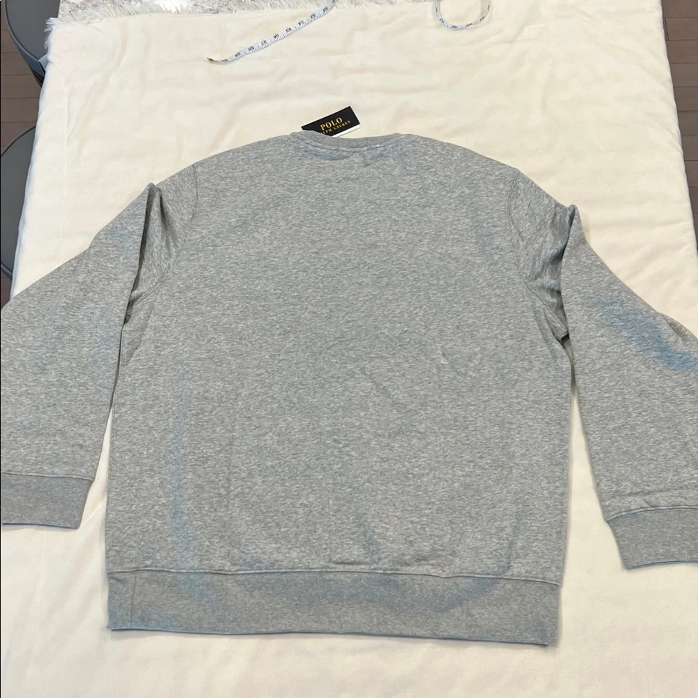 🎉Host Pick🎉2x Polo Ralph Lauren Grey Fleece Polo Bear Crewneck Sweatshirt - Picture 6 of 14